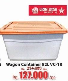 Promo Harga LION STAR Wagon Container VC-18 82000 ml - Hari Hari