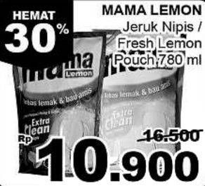 Promo Harga MAMA LEMON Cairan Pencuci Piring Jeruk Nipis, Fresh Lemon 780 ml - Giant