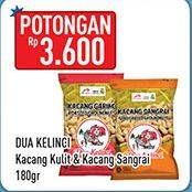 Promo Harga DUA KELINCI Kacang Sangrai, Garing Original 180 gr - Hypermart