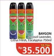 Promo Harga BAYGON Insektisida Spray Lavender, Citrus Fresh, Eucalyptus 750 ml - Alfamidi