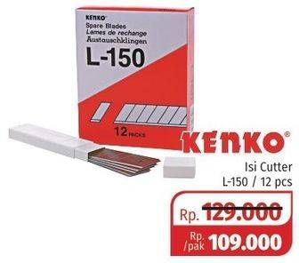 Promo Harga KENKO Cutter Refill L-150 12 pcs - Lotte Grosir