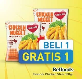 Promo Harga Belfoods Nugget Chicken Nugget Stick 500 gr - Hypermart