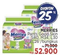 Promo Harga Merries Pants Good Skin S40, M34, L30  - LotteMart