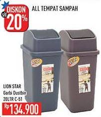 Promo Harga LION STAR Dustbin Garbi 20000 ml - Hypermart