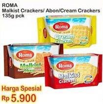 Promo Harga ROMA Malkist Crackers, Abon, Cream Crackers 135 gr - Indomaret
