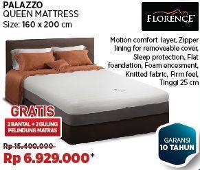 Promo Harga Florence Palazzo Queen Mattress 160x200cm  - COURTS