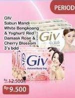 Promo Harga GIV Bar Soap Damask Rose Cherry Blossom, Bengkoang Yogurt 76 gr - Indomaret