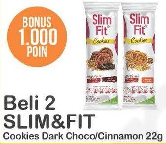 Promo Harga SLIM & FIT Cookies Dark Choco, Raisin Cinamon per 2 pcs 22 gr - Alfamart