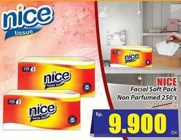 Promo Harga NICE Facial Tissue Softpack Non Parfum 250 gr - Hari Hari