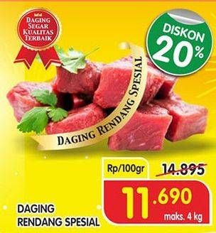 Promo Harga Daging Rendang Sapi Spesial per 100 gr - Superindo