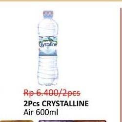 Promo Harga CRYSTALLINE Air Mineral 600 ml - Alfamidi
