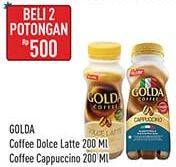 Promo Harga Golda Coffee Drink Cappucino, Dolce Latte 200 ml - Hypermart