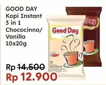 Promo Harga Good Day Instant Coffee 3 in 1 Chococinno, Vanilla Latte per 10 sachet 20 gr - Indomaret