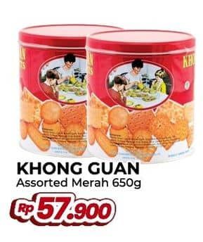 Promo Harga Khong Guan Assorted Biscuit Red Mini 650 gr - Yogya