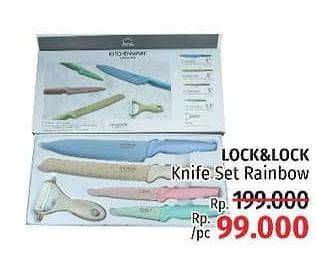 Promo Harga LOCK & LOCK Kitchen Knife Set Rainbow  - LotteMart
