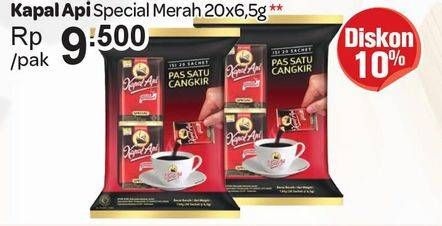 Promo Harga Kapal Api Kopi Bubuk Special Merah per 20 sachet 6 gr - Carrefour