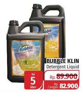 Promo Harga BUBBLE KLIN Liquid Detergent 5 ltr - Lotte Grosir
