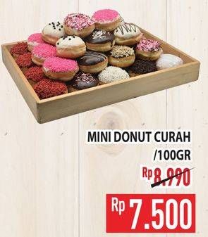 Promo Harga Assorted Mini Doughnut Curah per 100 gr - Hypermart