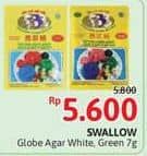 Promo Harga Swallow Agar Agar Powder Putih, Hijau 7 gr - Alfamidi