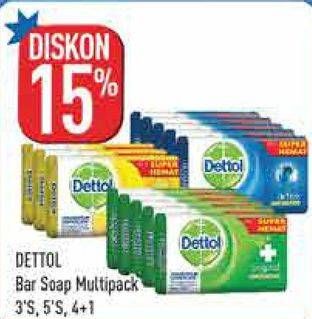 Promo Harga Dettol Bar Soap per 5 pcs 100 gr - Hypermart