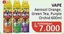 Promo Harga FUMAKILLA VAPE Aerosol Orange, Green Tea, Purple Orchid 600 ml - Alfamidi