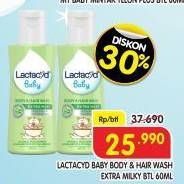 Promo Harga Lactacyd Baby Body & Hair Wash Ekstra Milky 60 ml - Superindo