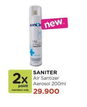 Promo Harga SANITER Air & Surface Sanitizer Aerosol 200 ml - Watsons