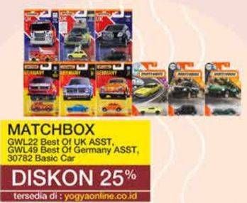 Promo Harga Matchbox Car Collection BASIC CAR, GWL22 BEST UK ASST, GWL49 BEST GERMANI ASST  - Yogya