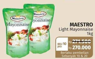 Promo Harga MAESTRO Mayonnaise Light 1000 gr - Lotte Grosir