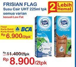 Promo Harga FRISIAN FLAG Susu UHT Purefarm All Variants per 2 box 225 ml - Indomaret