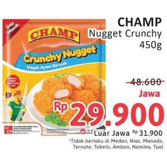 Promo Harga Champ Nugget Crunchy Nugget 450 gr - Alfamidi