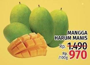 Promo Harga Mangga Harum Manis per 100 gr - LotteMart