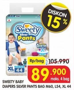 Promo Harga Sweety Silver Pants M60, L54, XL44  - Superindo