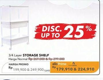Promo Harga 4 Layer Storage Shelf 59776  - Carrefour