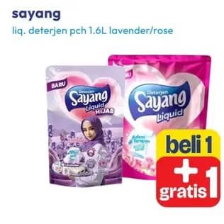 Promo Harga Sayang Liquid Detergent Lavender, Rose 1600 ml - Hypermart