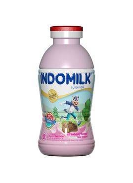 Promo Harga Indomilk Susu Cair Botol Stroberi 190 ml - Indomaret