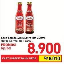 Promo Harga SASA Sambal Asli, Ekstra Pedas 340 ml - Carrefour