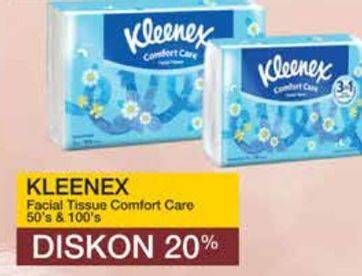 Promo Harga Kleenex Facial Tissue Comfort Care 50 pcs - Yogya