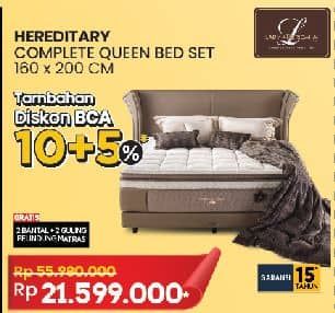 Promo Harga Lady Americana Hereditary Queen Mattress 160x200cm  - COURTS