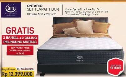 Promo Harga SERTA Ontario Tempat Tidur Queen 160x200 Cm  - COURTS