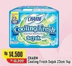 Promo Harga Charm Cooling Fresh Sejuk Wing 23cm 14 pcs - Alfamart