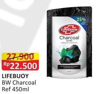 Promo Harga LIFEBUOY Body Wash Charcoal And Mint 450 ml - Alfamart