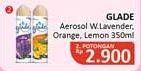 Promo Harga Glade Aerosol Wild Lavender, Orange, Fresh Lemon 400 ml - Alfamidi