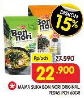 Promo Harga MAMASUKA Bon Nori Original, Pedas 60 gr - Superindo