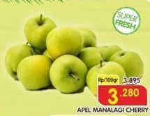 Promo Harga Apel Manalagi Cherry per 100 gr - Superindo