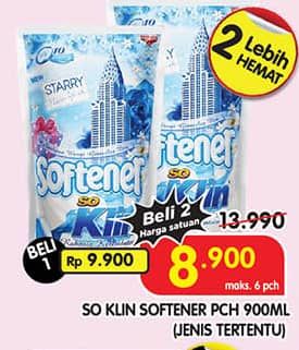 Promo Harga So Klin Softener 900 ml - Superindo