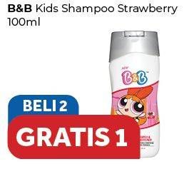 Promo Harga B&B KIDS Shampoo & Conditioner Strawberry 100 ml - Carrefour