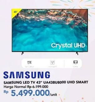 Promo Harga Samsung UA43BU8000 Crystal UHD 4K Smart TV  - Carrefour