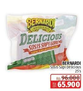 Promo Harga Bernardi Delicious Sosis Sapi Goreng 25 pcs - Lotte Grosir