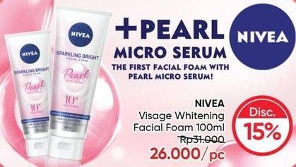 Promo Harga NIVEA Facial Foam Sparkling Bright 100 ml - Guardian
